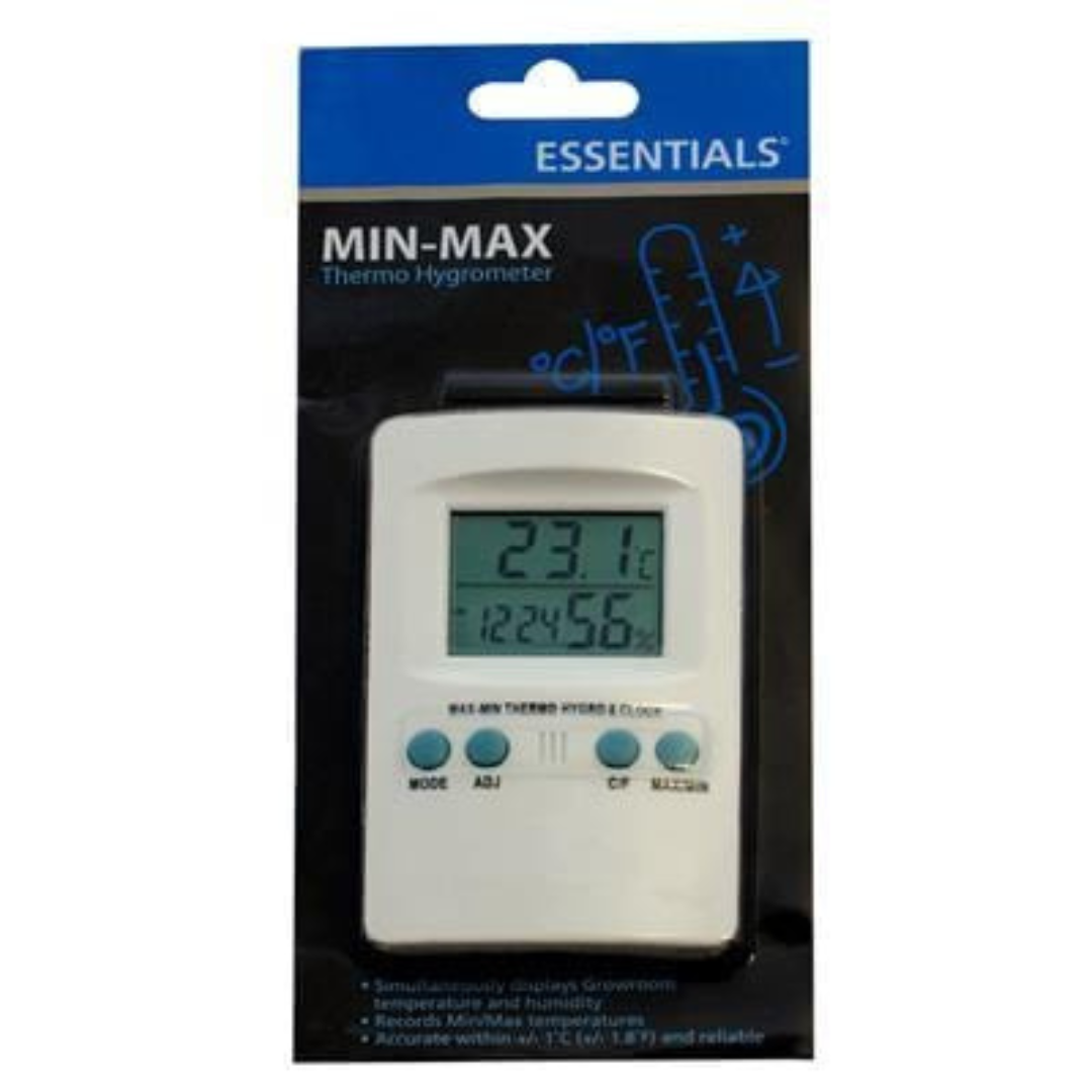 essentials max min hygrometer