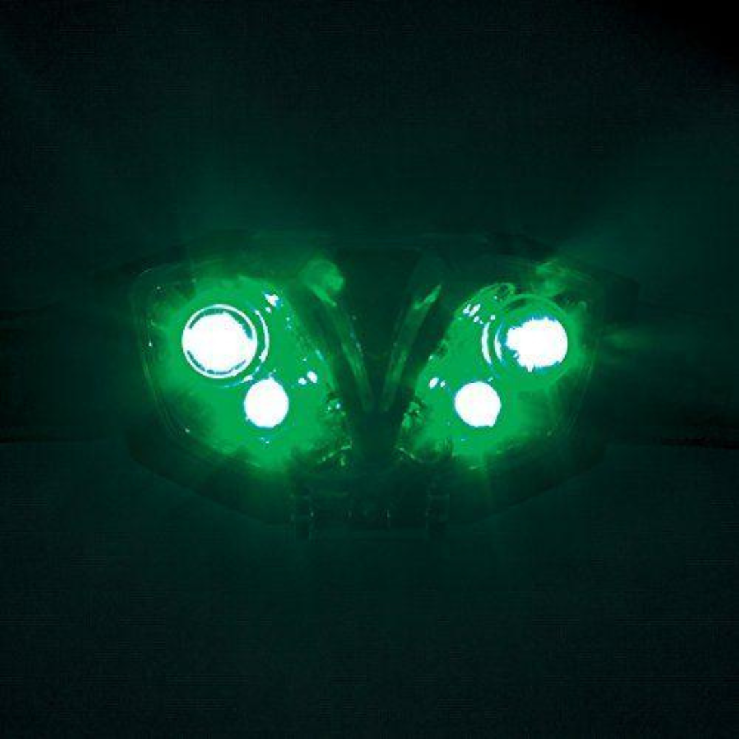 lumii led head torch green, demonstration